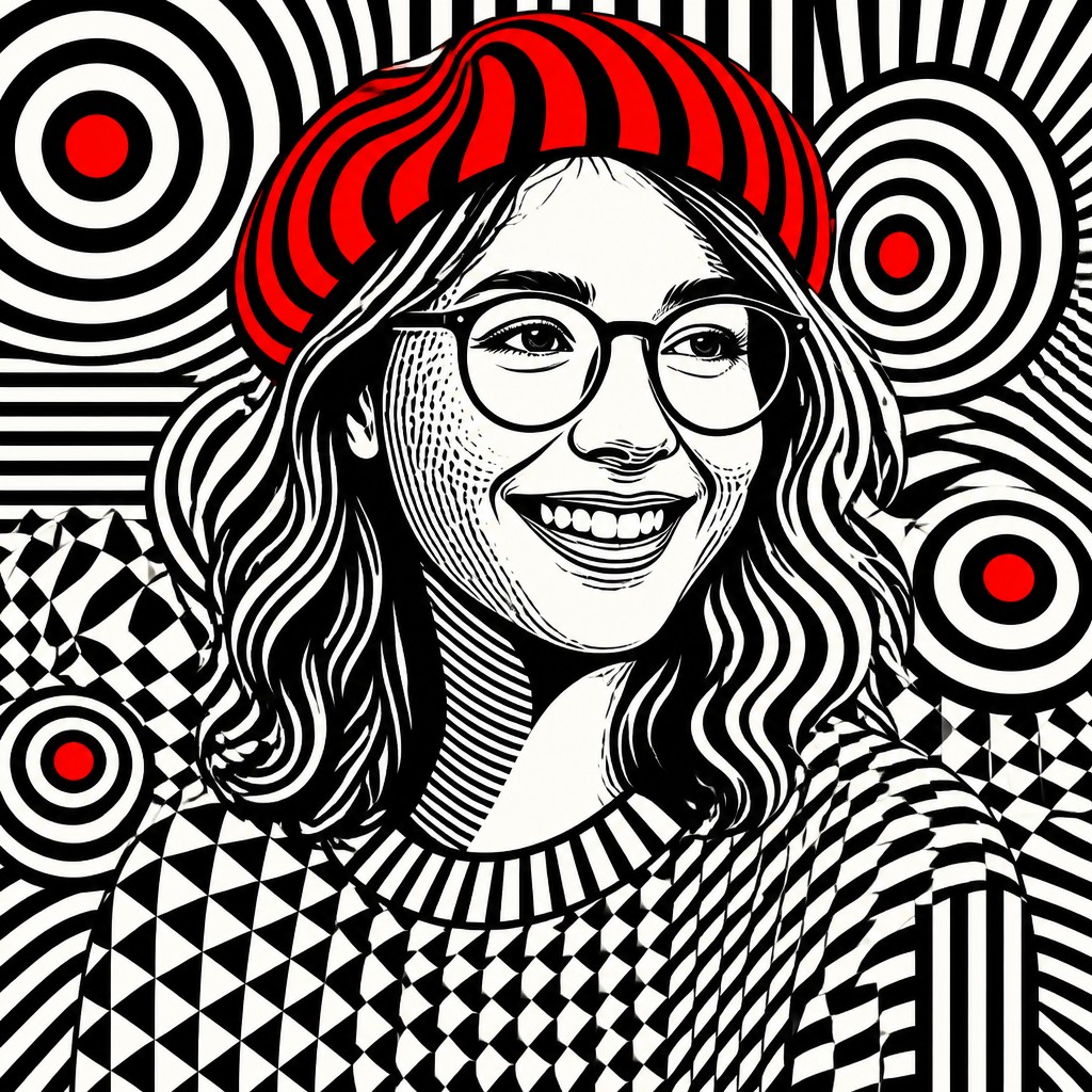 Op Art Style Style Transfer Example