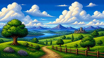 rolling hills with scattered trees under a big dramatic sky, no people