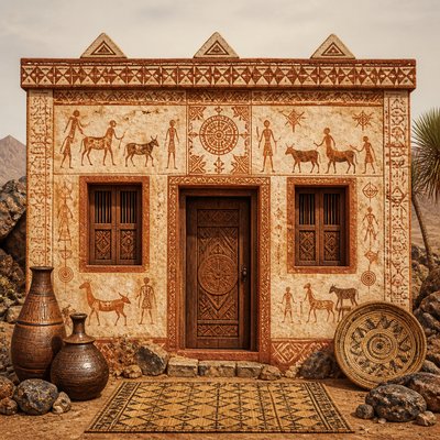 house with front view — Djiboutian Art Style