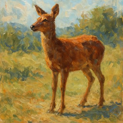 animal standing in natural pose