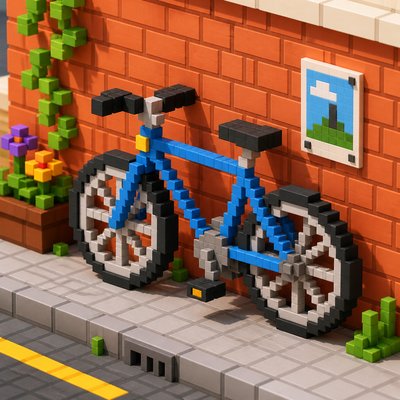 bicyle resting against a wall