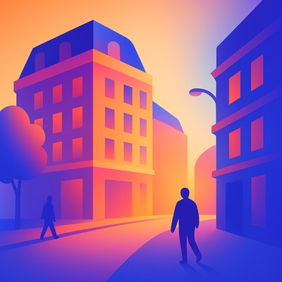 Gradient Icon Design Style Transfer Example