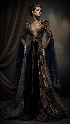 full-length portrait of an elegant figure