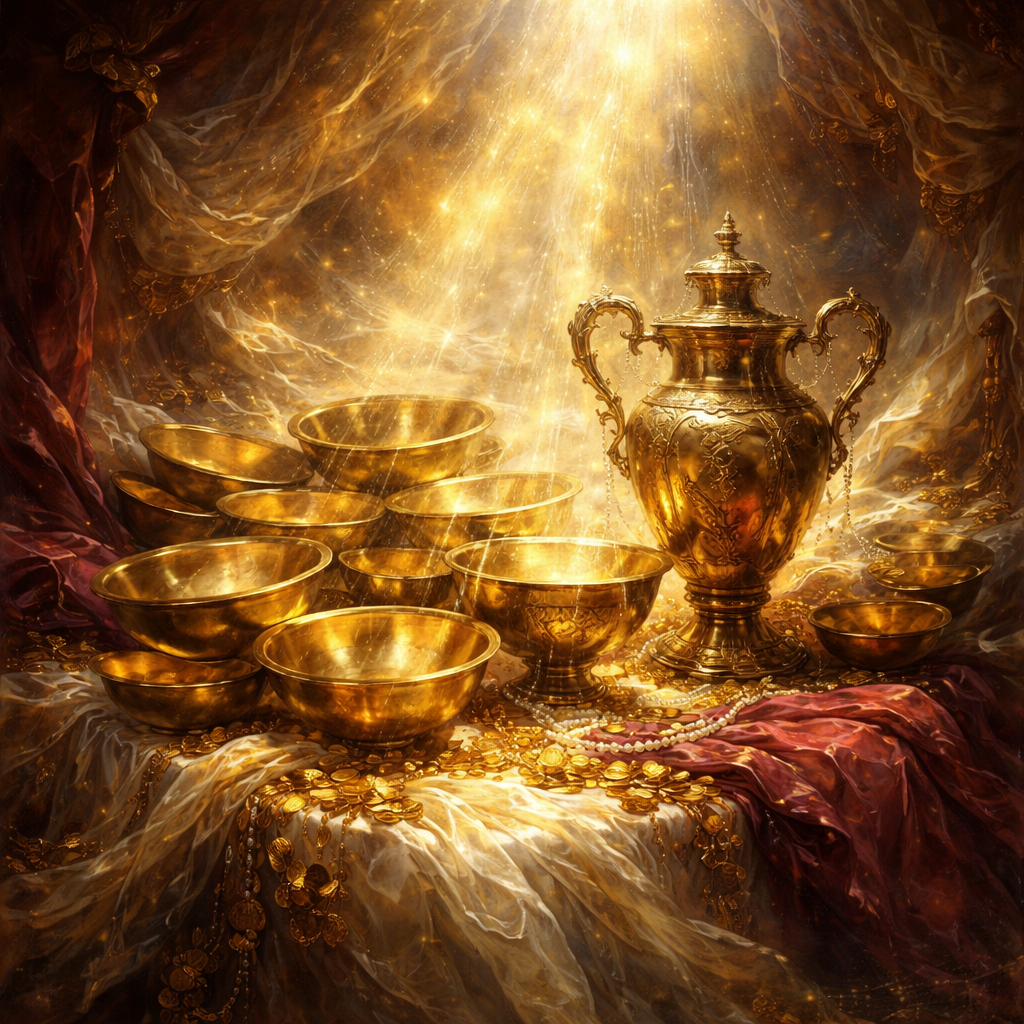 “Also twenty basons of gold, of a thousand drams; and two vessels of fine copper, precious as gold.” (Ezra 8:27, KJV)