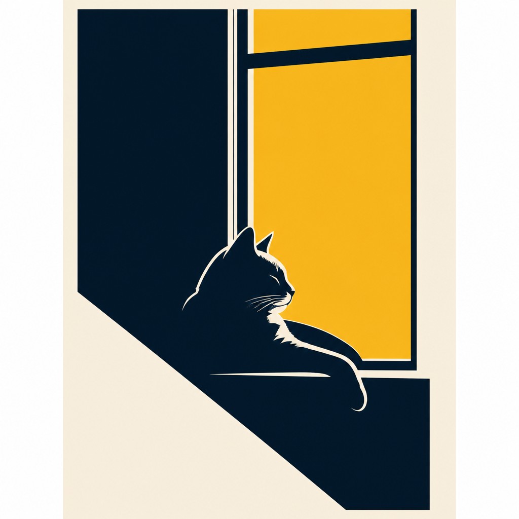 a cat lounging in a sunlit window