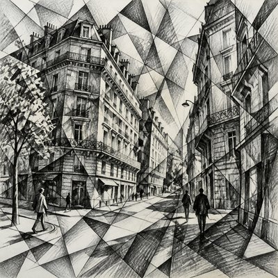 Fragmentation Art Style Style Transfer Example