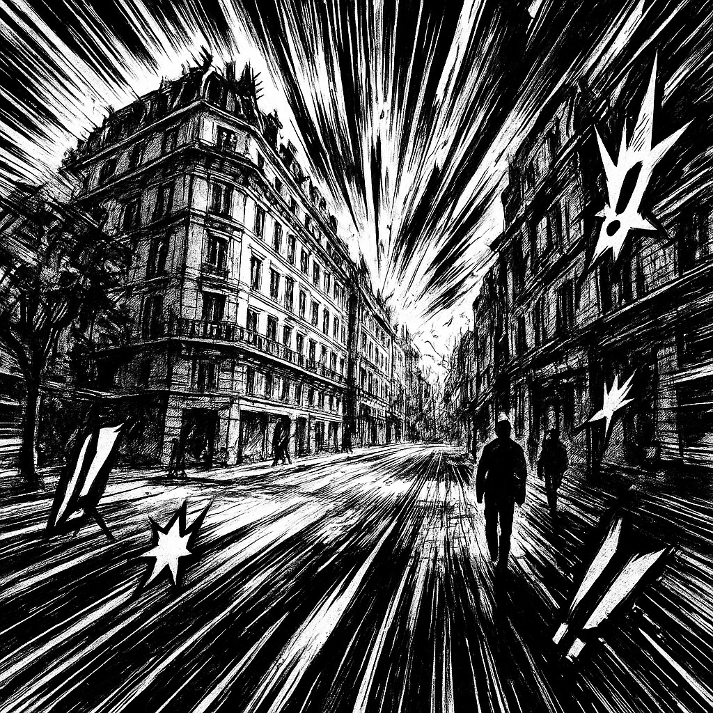 Manga Emotion Explosion Panel Style Transfer Example