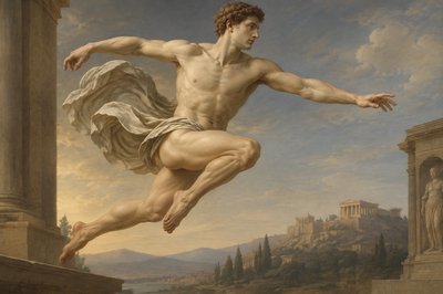 Polyclitus leaping midair