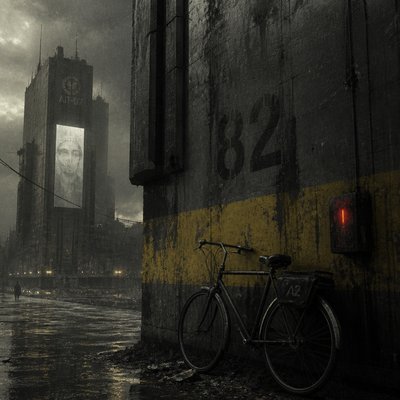 bicyle resting against a wall