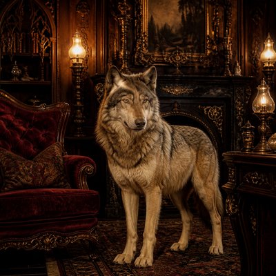 animal standing in natural pose — Victorian Furniture Art