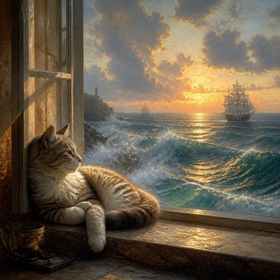 a cat lounging in a sunlit window