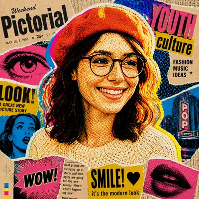 Collage Pop Art Style Style Transfer Example