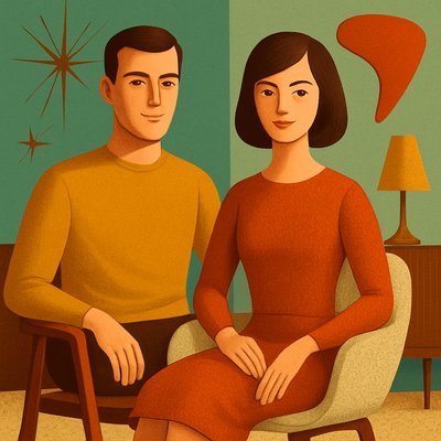 portrait of two people together