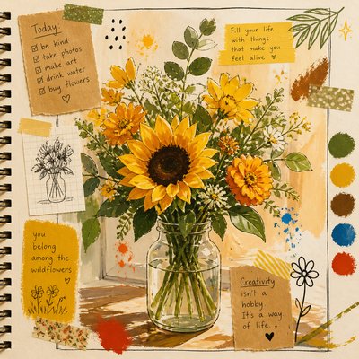 bouquet of flowers in a glass vase