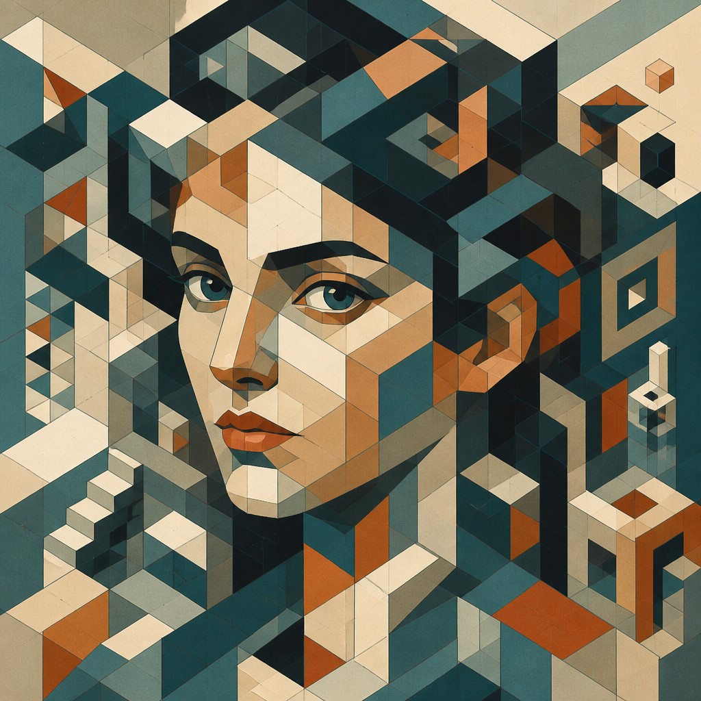 Isometric Geometric Art AI art example