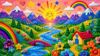 a vast valley with a river winding toward distant mountains at sunrise, no people, no text