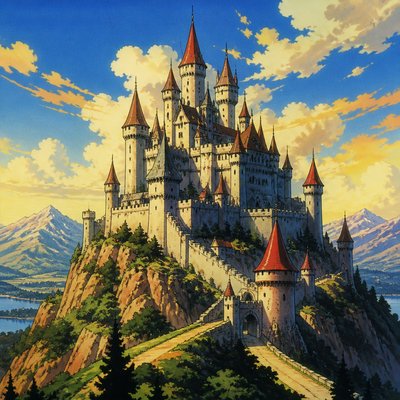 majestic castle on a hilltop