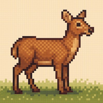 animal standing in natural pose
