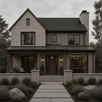 house with front view — Neutral Colors Art Style