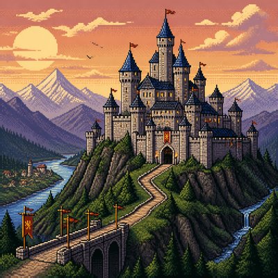 majestic castle on a hilltop