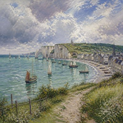 wide landscape with natural scenery — Normandy Coast Art Style