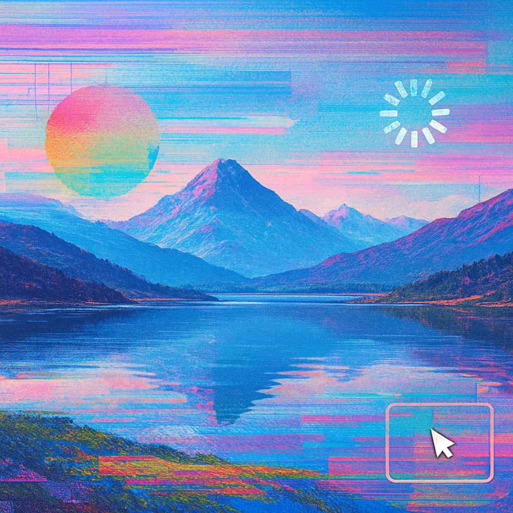 serene landscape with mountains and water