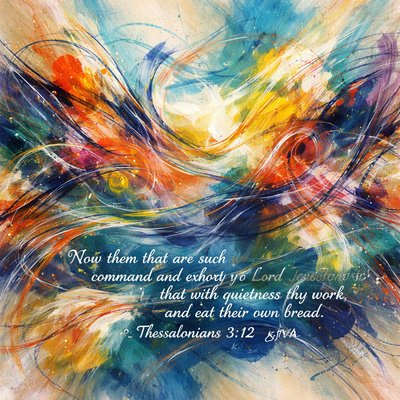 Now them that are such we command and exhort by our Lord Jesus Christ, that with quietness they work, and eat their own bread. 
(2 Thessalonians 3:12 KJVA)
