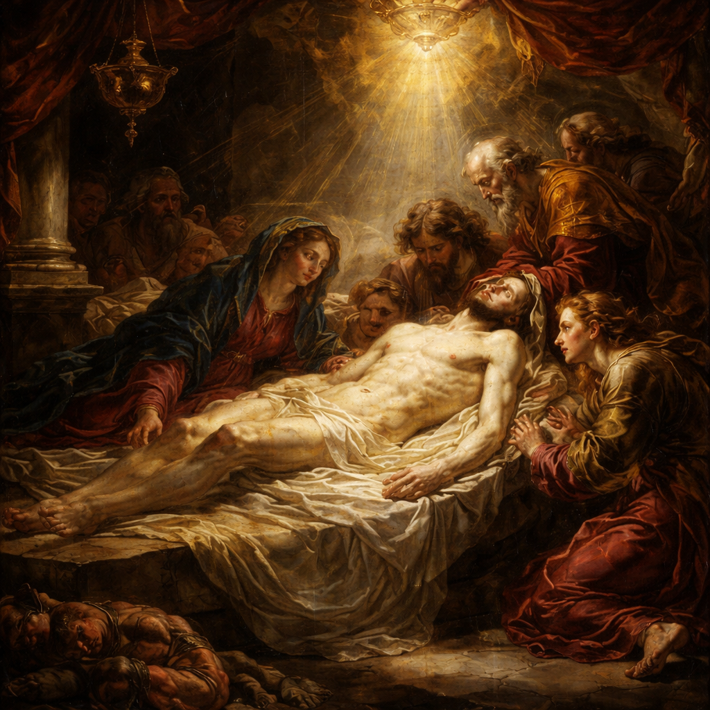 “And he made his grave with the wicked, and with the rich in his death; because he had done no violence, neither was any deceit in his mouth.” (Isaiah 53:9, KJV)