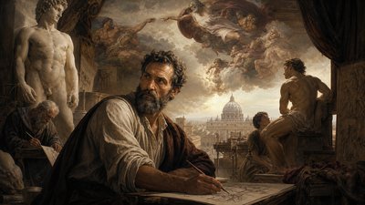 "Every beauty which is seen here by persons of perception resembles more than anything else that celestial source from which we all are come.”
- Michelangelo
- Michelangelo 
