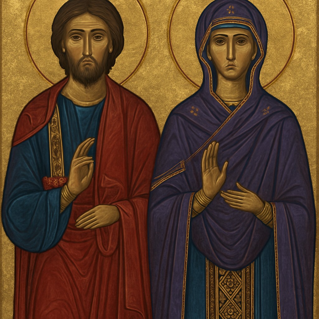 portrait of two people together