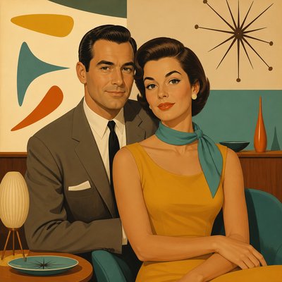 portrait of two people together