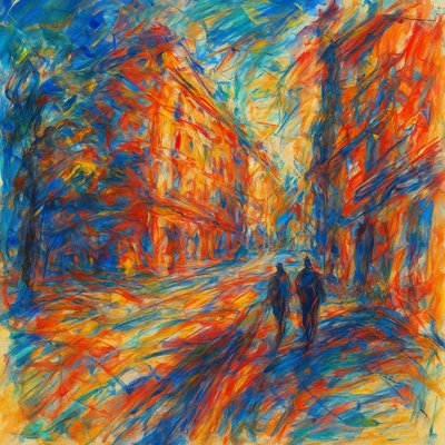 Lyrical Abstract Art Style Style Transfer Example