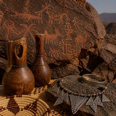 still life with everyday objects — Djiboutian Art Style
