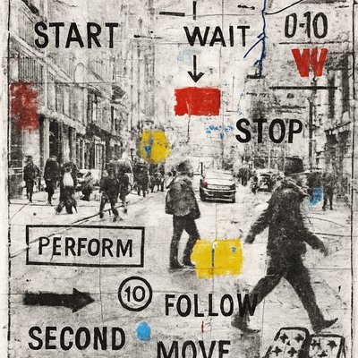 urban street with city activity