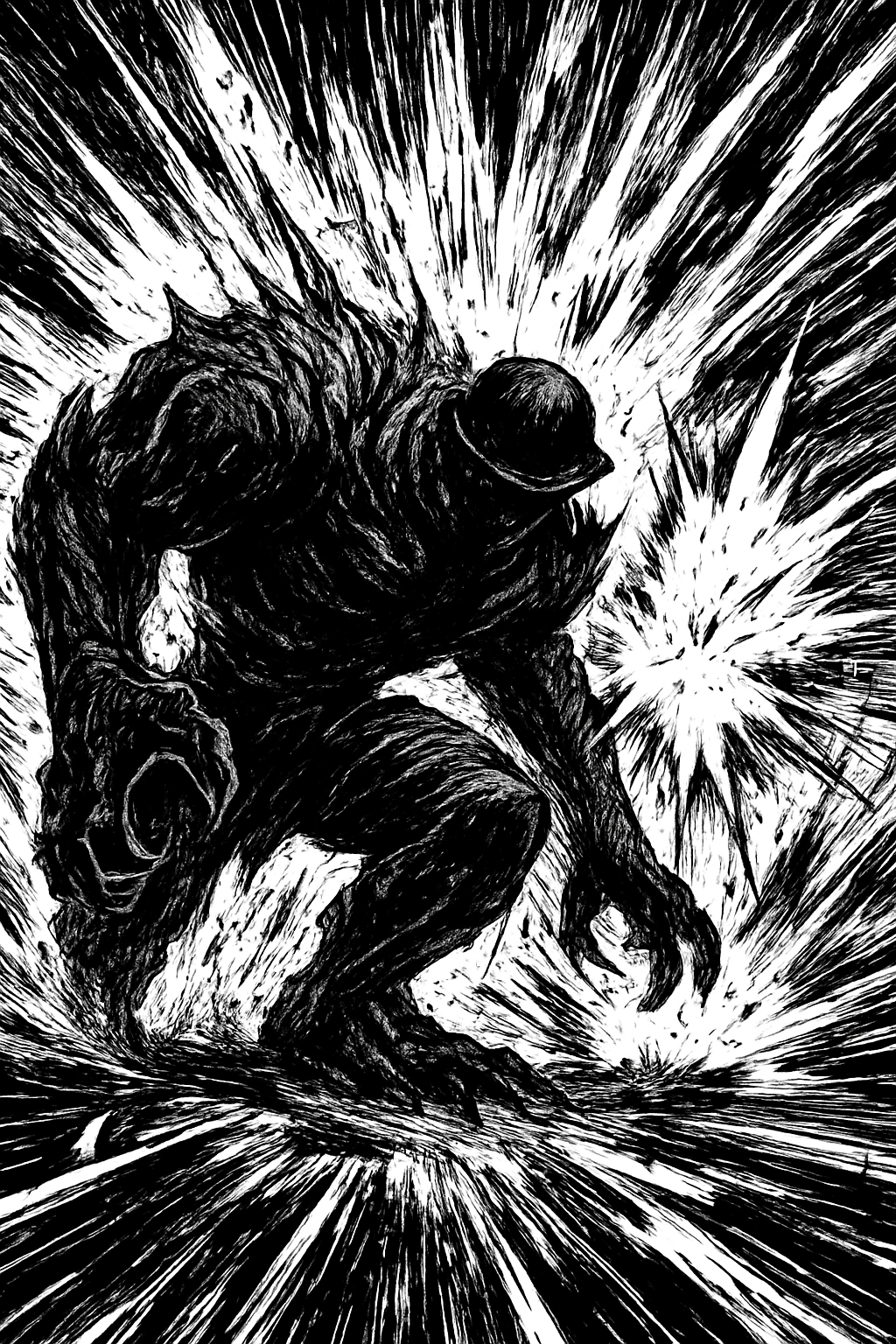 a black and white drawing of a gorilla
