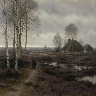wide landscape with natural scenery — Worpswede Art Style