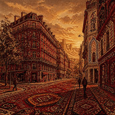 Turkmen Art Style Style Transfer Example