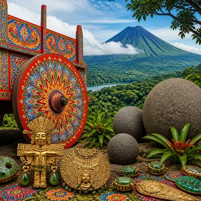 wide landscape with natural scenery — Costa Rican Art Style