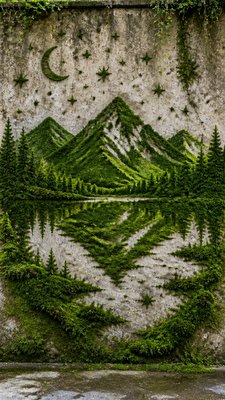 a tranquil mountain lake beneath a starry night sky, no people, no text
