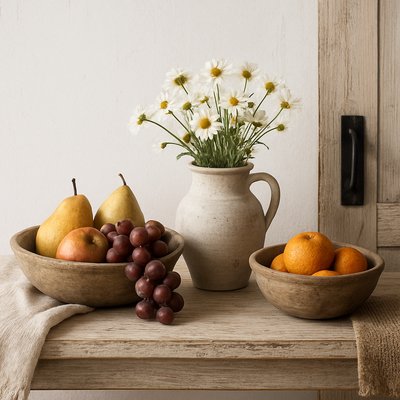 still life arrangement of fruits and flowers