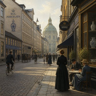urban street with city activity