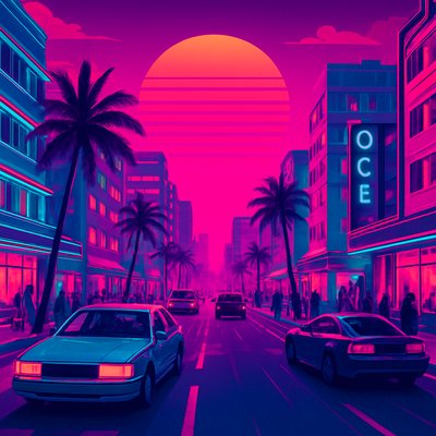 urban street with city activity