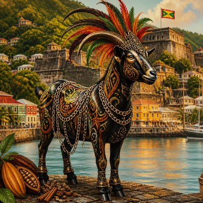 animal standing in natural pose — Grenadian Art Style