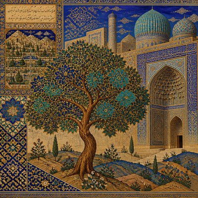 a tree in nature — Samarkand Art Style