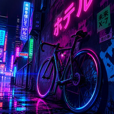 bicyle resting against a wall