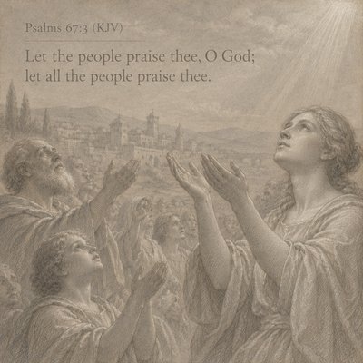 Psalms 67:3 (KJV)
Let the people praise thee, O God; let all the people praise thee.

