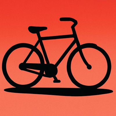 bicyle resting against a wall