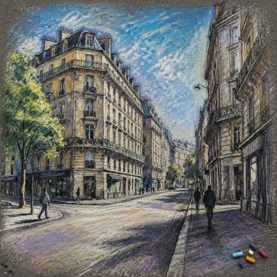 Chalk Art Style Style Transfer Example