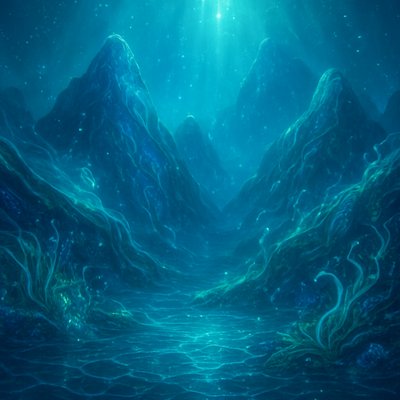 serene landscape with mountains and water