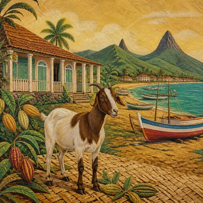 animal standing in natural pose — Sao Tome Art Style